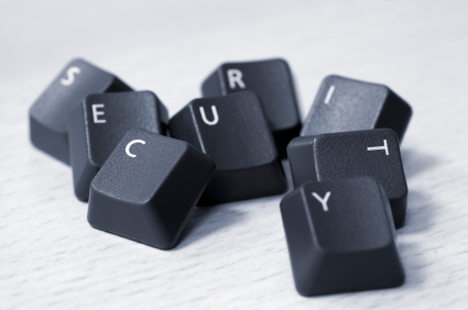 SECURITY spelled with keyboard keys